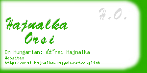 hajnalka orsi business card